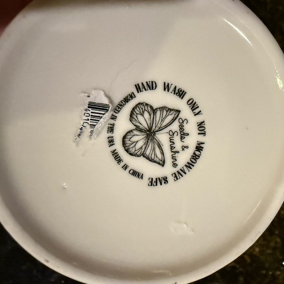 Large Souls and Sunshine Butterfly Garden Mug with Yellow Interior - Picture 4 of 5